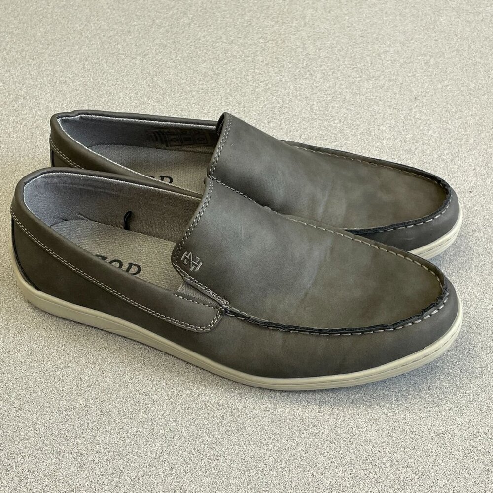 Izod Memory Foam Men's Size 10M Slip-On Loafers Gray